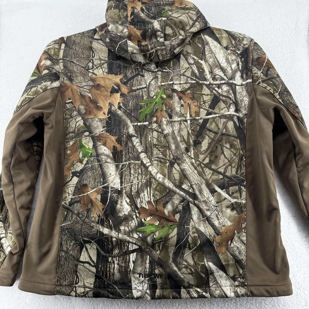 TideWe Jacket Mens 2XL Brown Camo INSULATED Softshell Hooded Waterproof Hunting - Picture 12 of 14